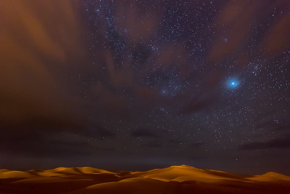 Desert Night Sky by Tristan Shu — canvas wall art