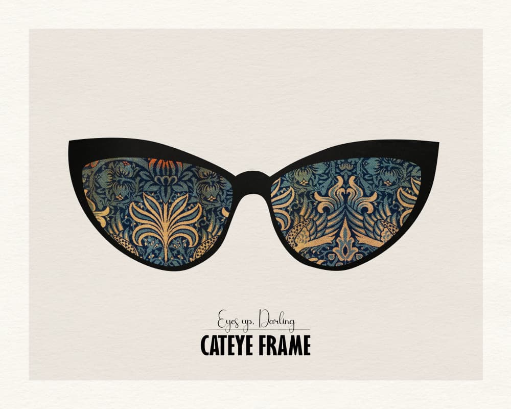 Cat-Eye Floral Pattern by Wild Violets — canvas wall art