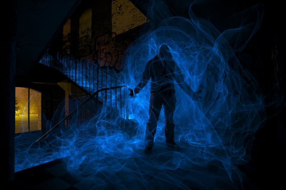 Mysterious Blue Aura by Sebastien DEL GROSSO — canvas wall art