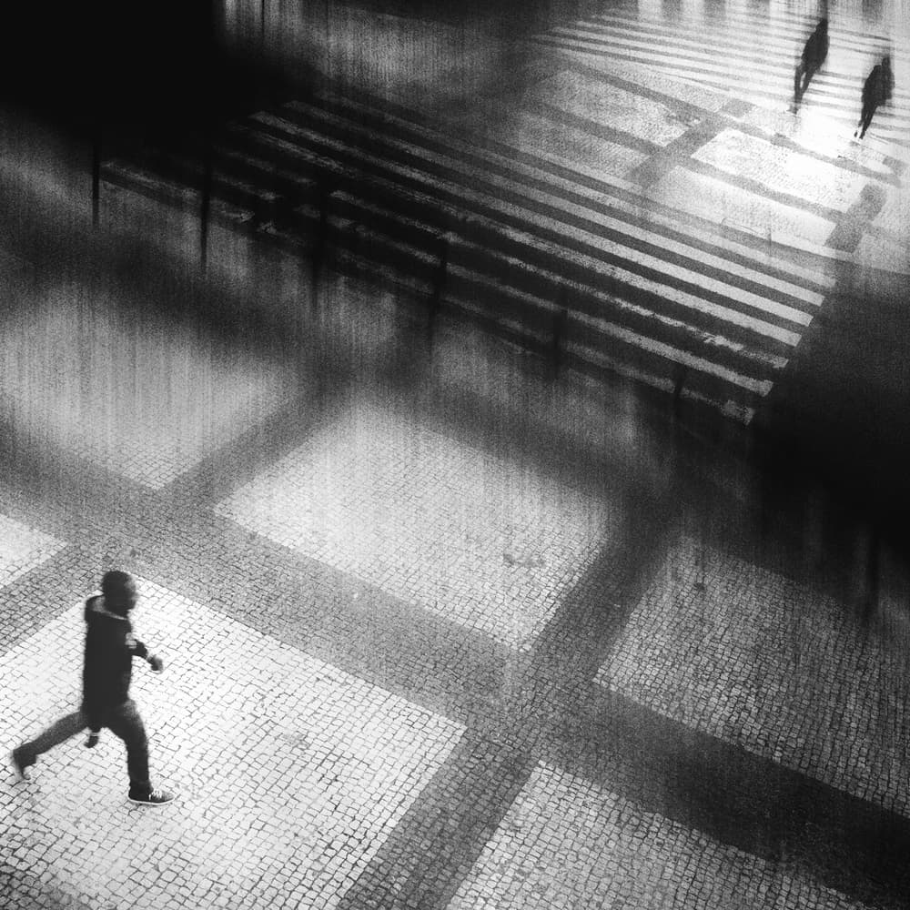 Moody City Walk by Rui Correia — canvas wall art
