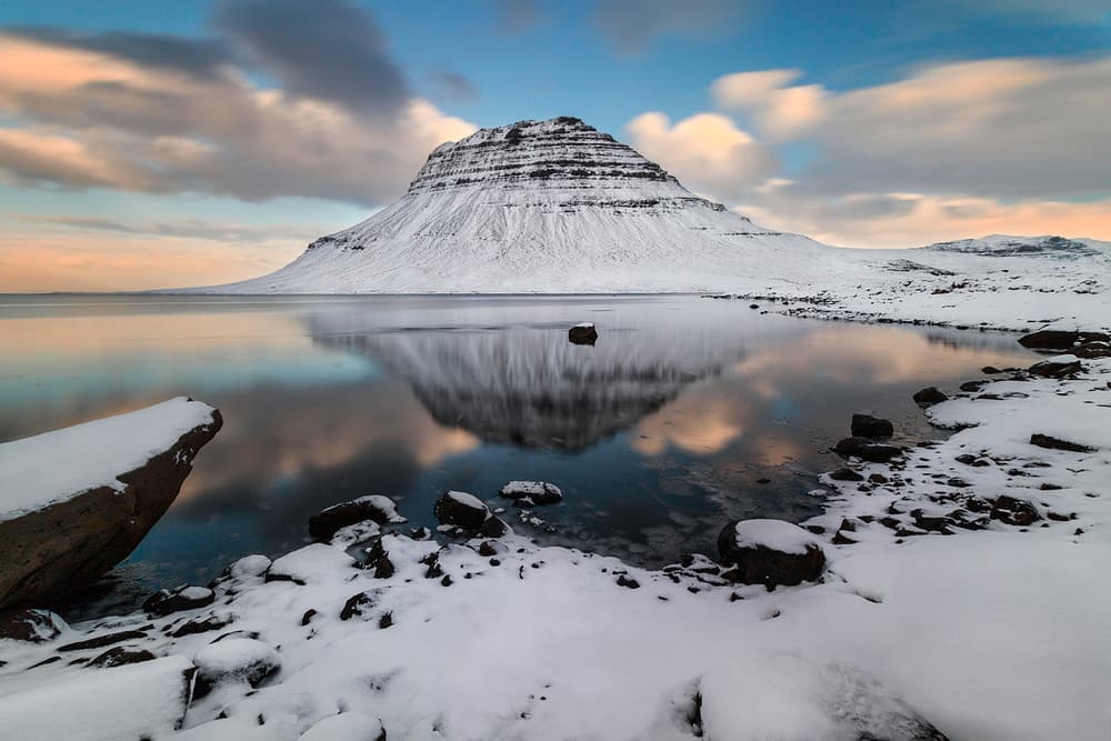 Winter Mountain Reflection by Bragi Ingibergsson - BRIN — canvas wall art