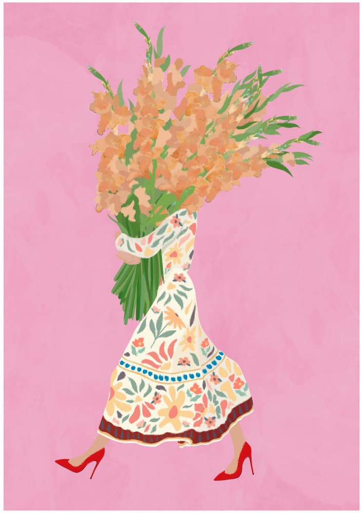 Big Bouquet Walk by Sarah Manovski — canvas wall art