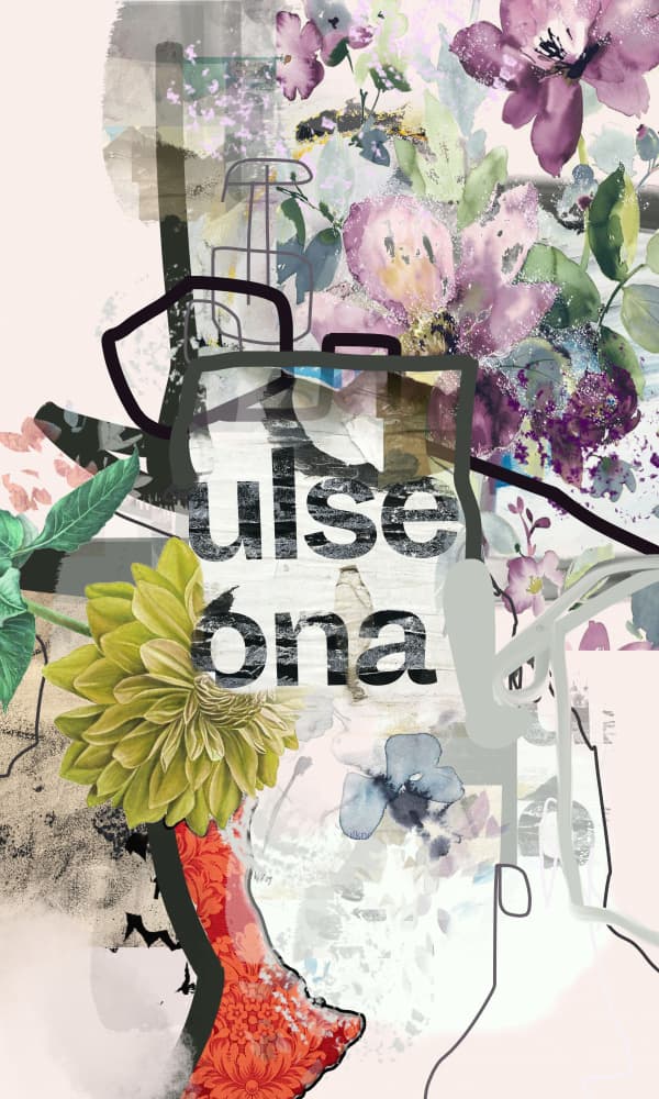Modern Floral Collage by Pelin Atilla — canvas wall art