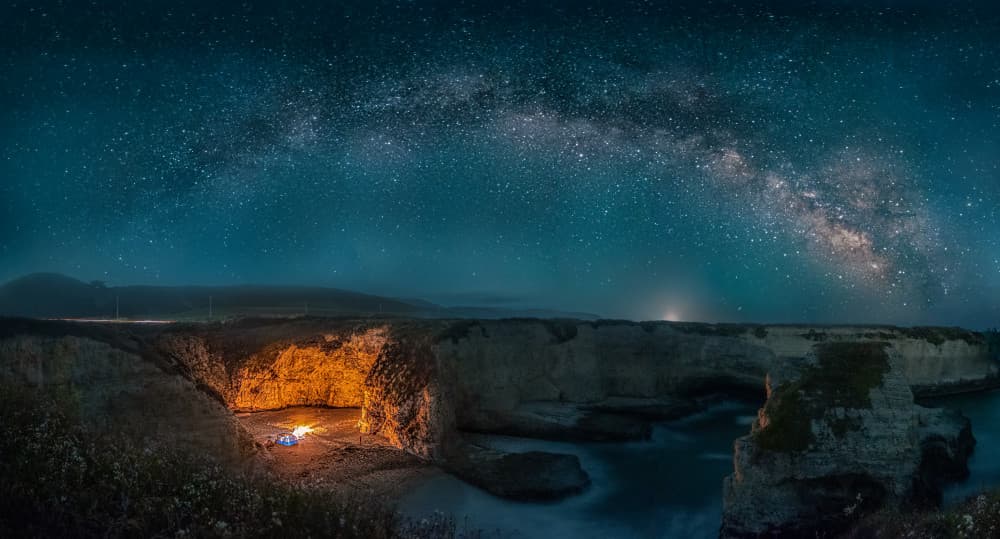 Milky Way Beach Camp by Chuan Chen APA — canvas wall art