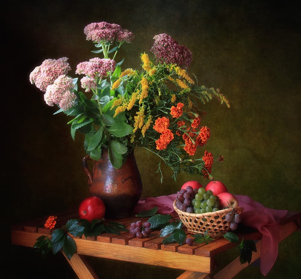 Autumn Floral Still Life by Tatyana Skorokhod — canvas wall art