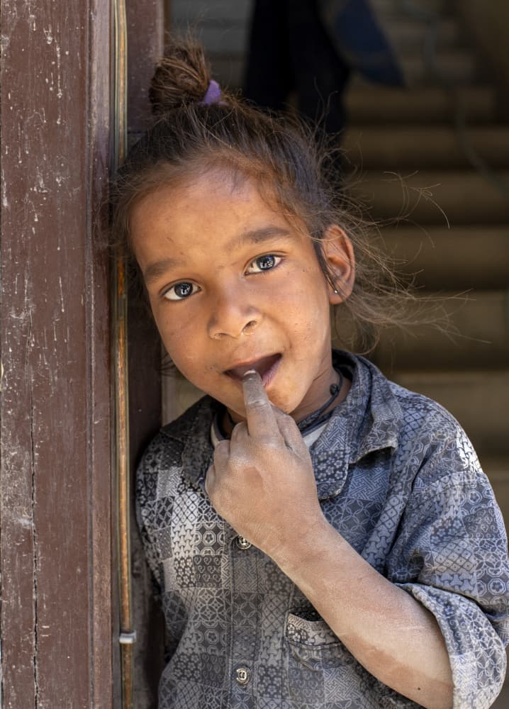 Curious Young Girl by Iris Wiener — canvas wall art