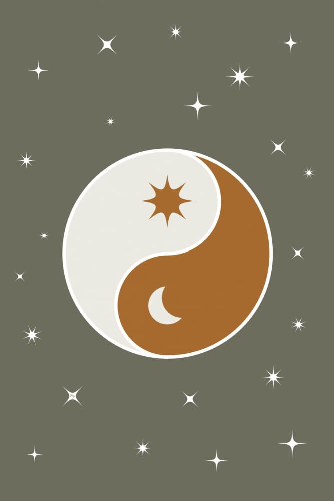 Yin Yang Celestial Harmony by Martina — canvas wall art