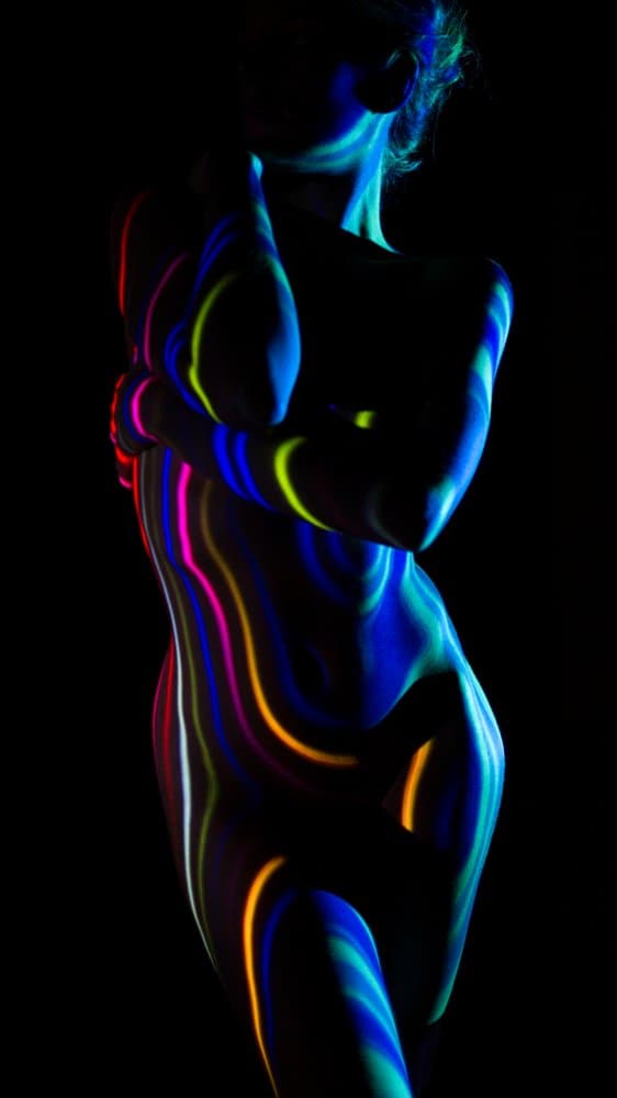 Abstract Neon Figure by Gianluca Li Causi — canvas wall art