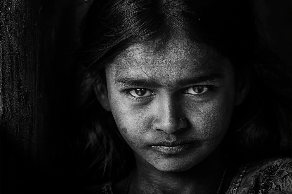 Intense Girl Portrait by Sergio Pandolfini — canvas wall art