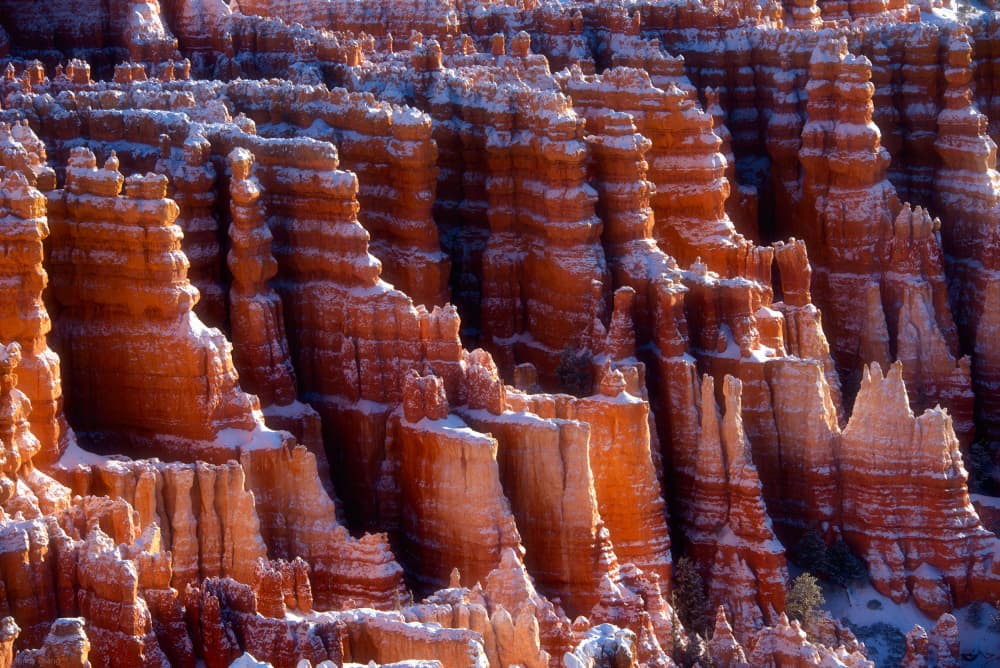 Snowy Red Rock Canyons by Johnny Zhang — canvas wall art