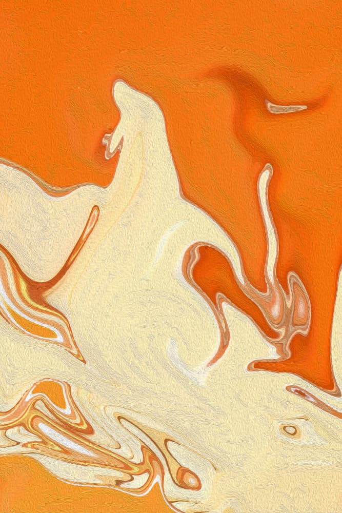Swirling Orange Cream by Vesuvik Designs — canvas wall art