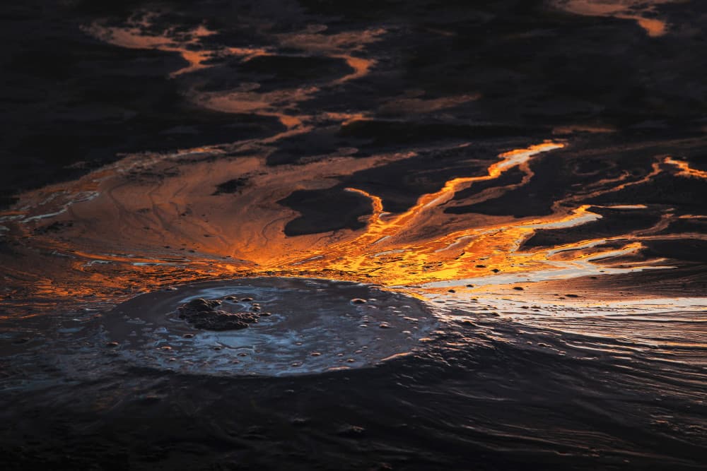 Fiery Geothermal Springs by Vlad Paulet — canvas wall art