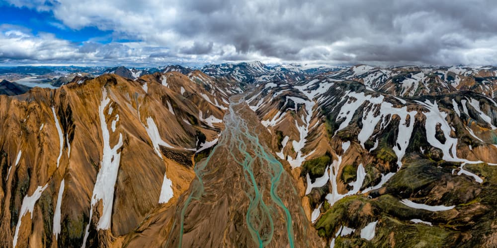 Icelandic Braided River Landscape by James Bian — canvas wall art