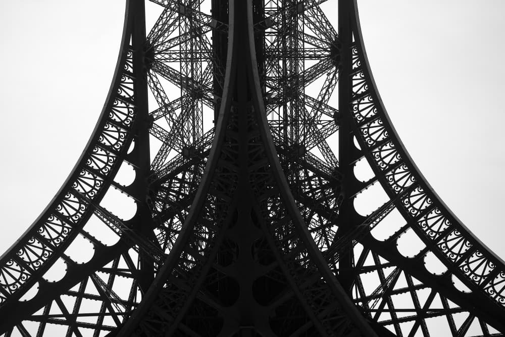 Geometric Eiffel Ironwork by Sergii Puchkov — canvas wall art
