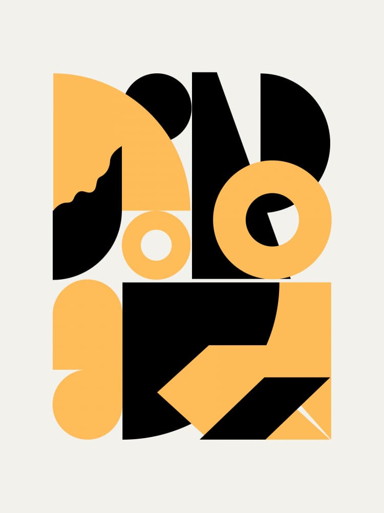 Bold Geometric Forms by Little Dean — canvas wall art