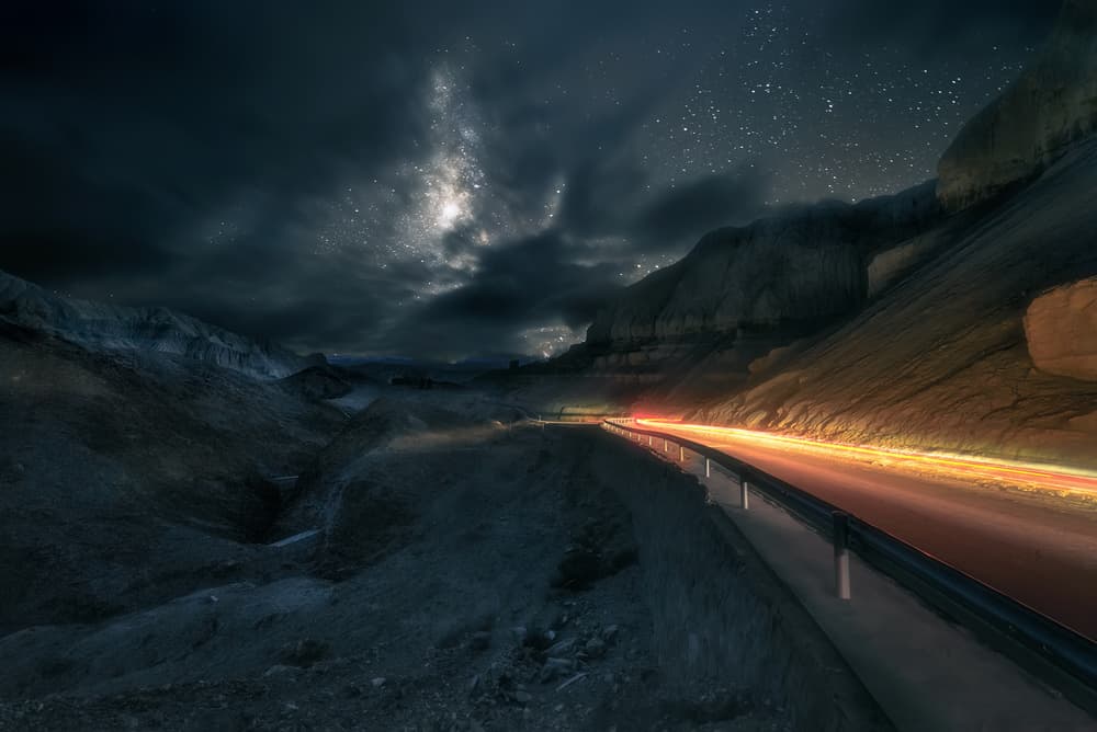 Cosmic Mountain Road by Selions(陈磊) — canvas wall art