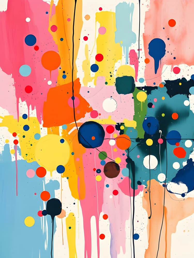 Vibrant Paint Drips by Vesuvik Designs — canvas wall art