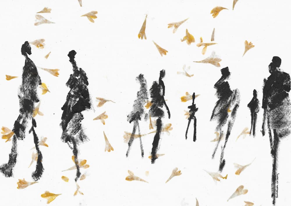 Abstract Figures Flow by Santhosh ch — canvas wall art