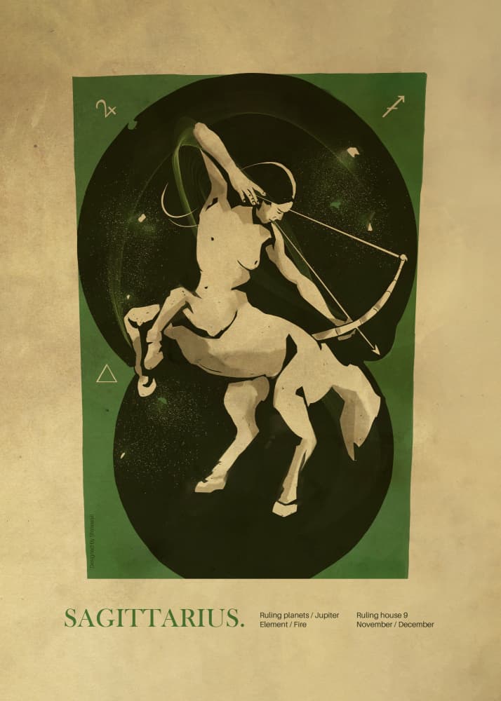 Sagittarius Centaur Archer by Dion Gem — canvas wall art