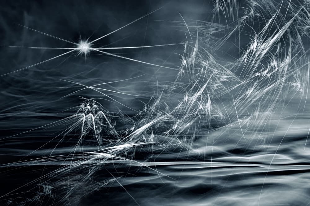 Glowing Galactic Lines by Willy Marthinussen — canvas wall art