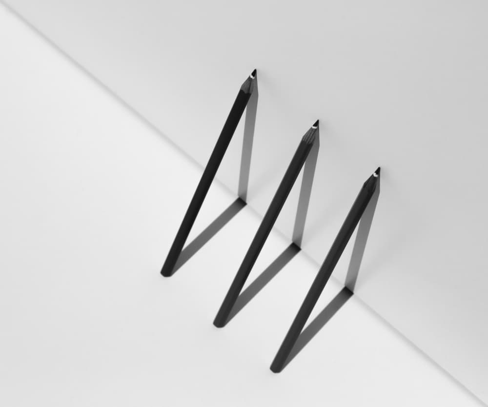 Geometric Pencil Shadows by Jacqueline Hammer — canvas wall art