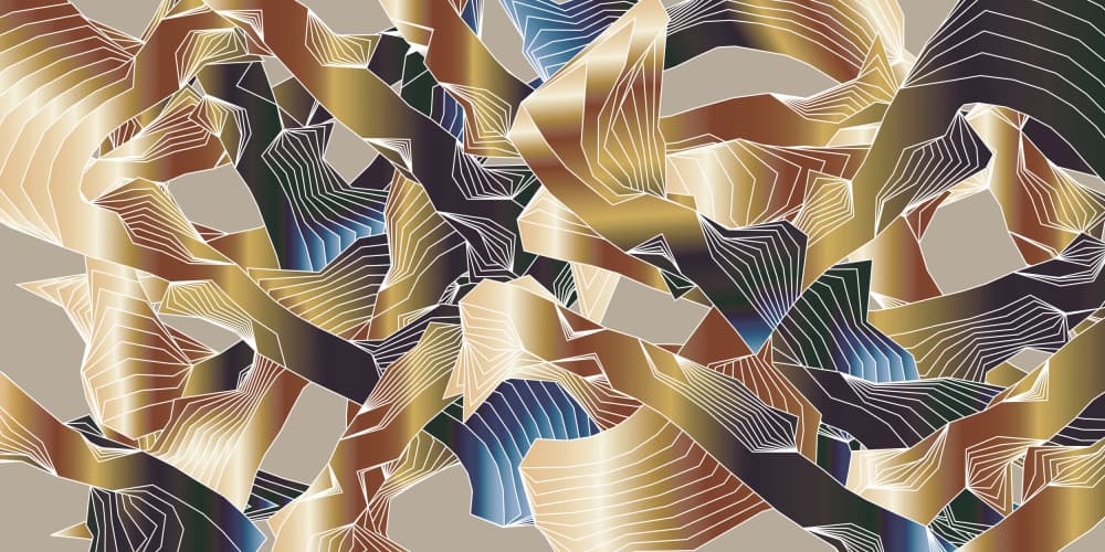 Dynamic Ribbon Geometry by Angelo Cerantola — canvas wall art