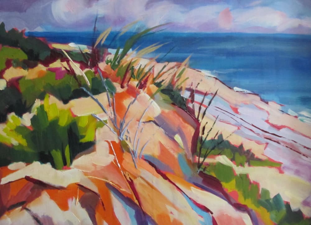 Vibrant Coastal Dunes by Maxine Shore — canvas wall art