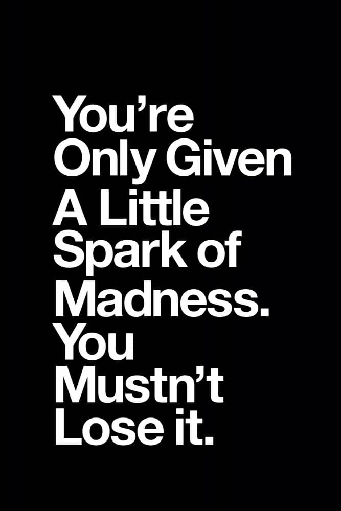 Spark Of Madness Quote by Brett Wilson — canvas wall art