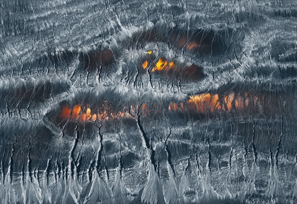 Molten Earth Glow by Aidong Ning — canvas wall art