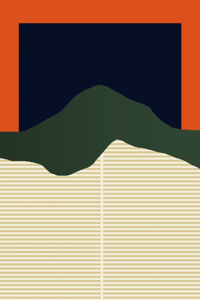 Modern Mountain Night by jay stanley — canvas wall art