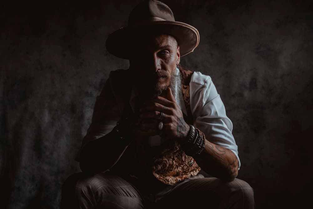 Mysterious Man In Hat by gNo — canvas wall art