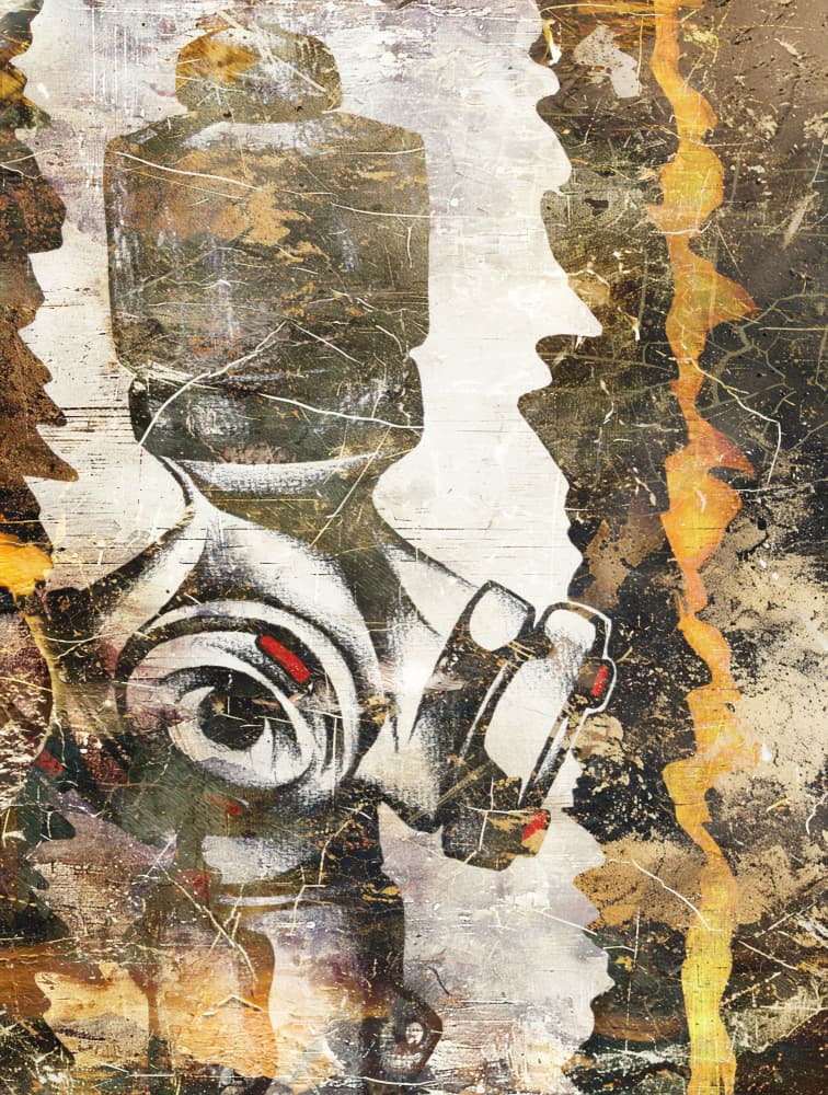 Gritty Gas Mask by Rafal Kulik — canvas wall art