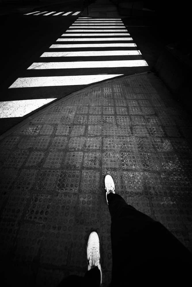 Feet On Urban Crosswalk by Gustavo Ribes — canvas wall art