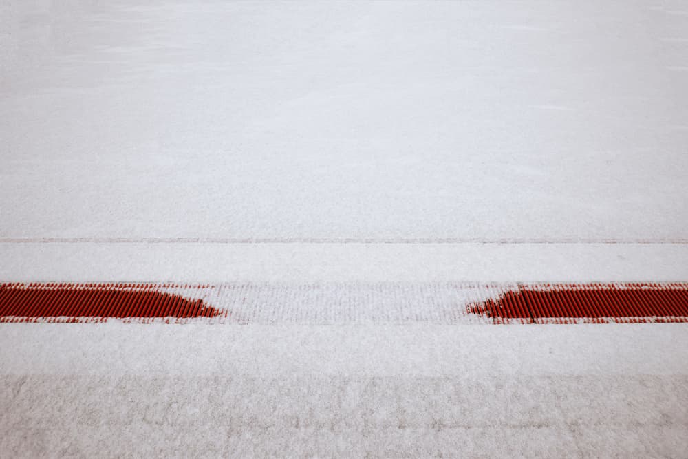 Broken Red Line by Rolf Endermann — canvas wall art