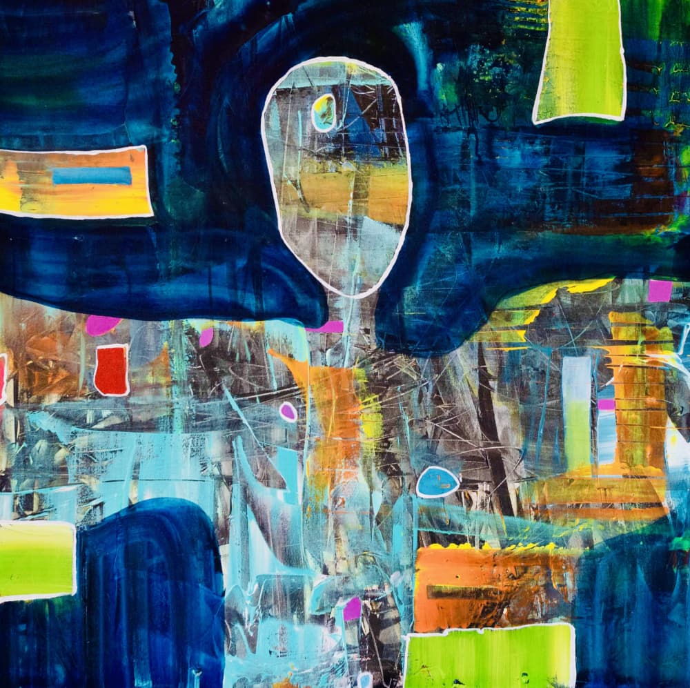 Vibrant Abstract Figure by Fredrik Olsen — canvas wall art