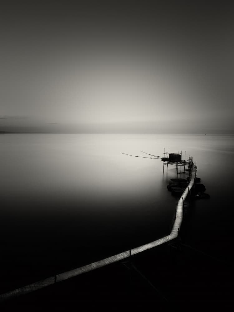 Serene Coastal Pier by Walter Caterina — canvas wall art