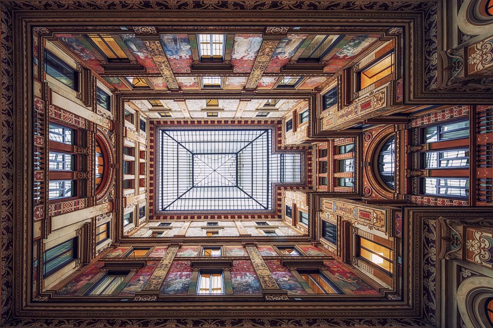 Ornate Italian Atrium by Massimo Cuomo — canvas wall art
