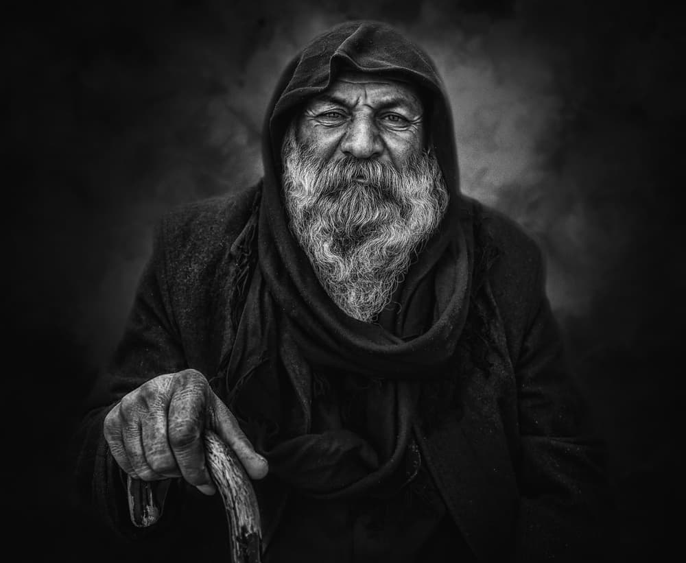 Intense Bearded Man by Husain ALSaeed — canvas wall art