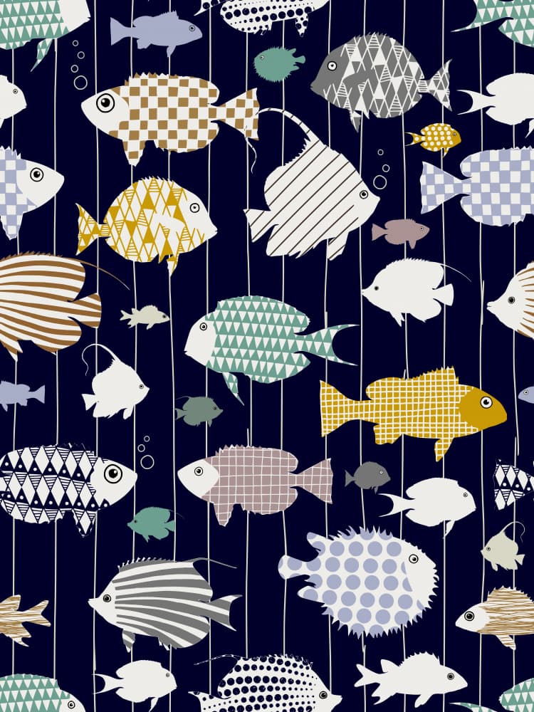 Whimsical Ocean Fish by Annick — canvas wall art
