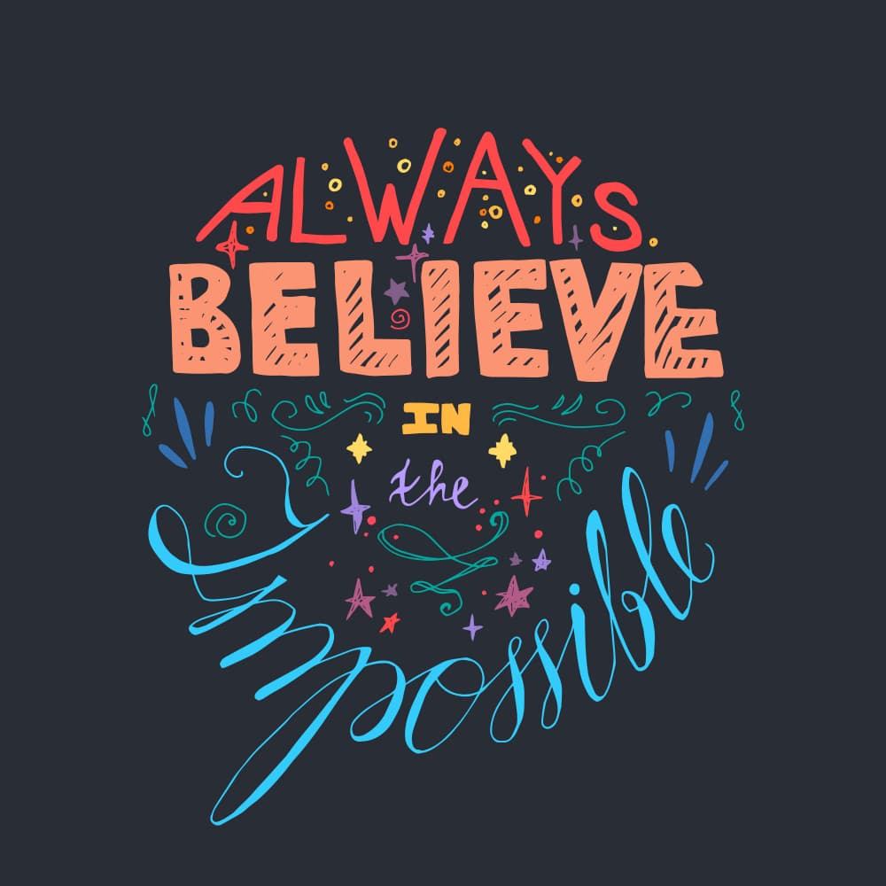 Believe In The Impossible by Marika Barsrsind — canvas wall art