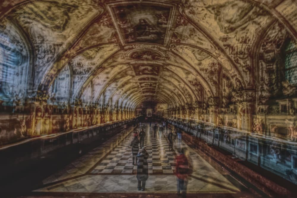 Long Ornate Palace Hall by Gregor Szalay — canvas wall art