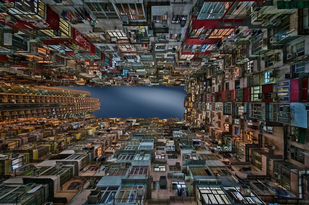 Urban Canyon Sky by Antoni Figueras — canvas wall art