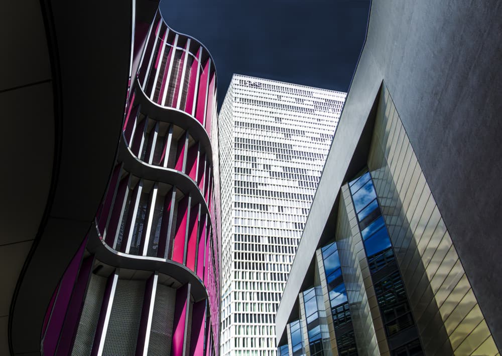 Vibrant Urban Geometry by Stephan Rückert — canvas wall art