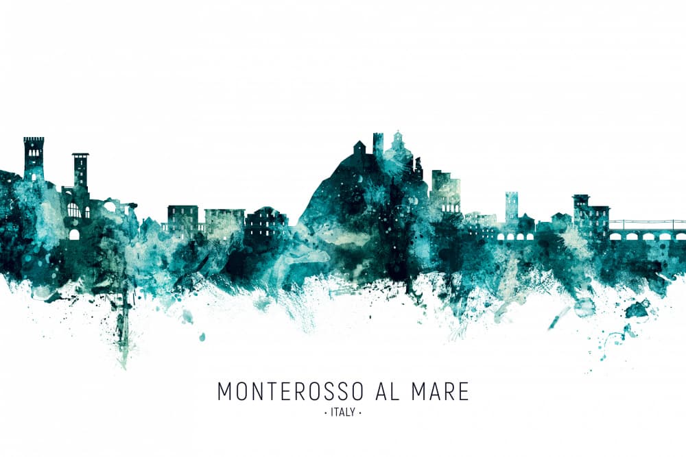 Monterosso Italy Skyline by Michael Tompsett — canvas wall art