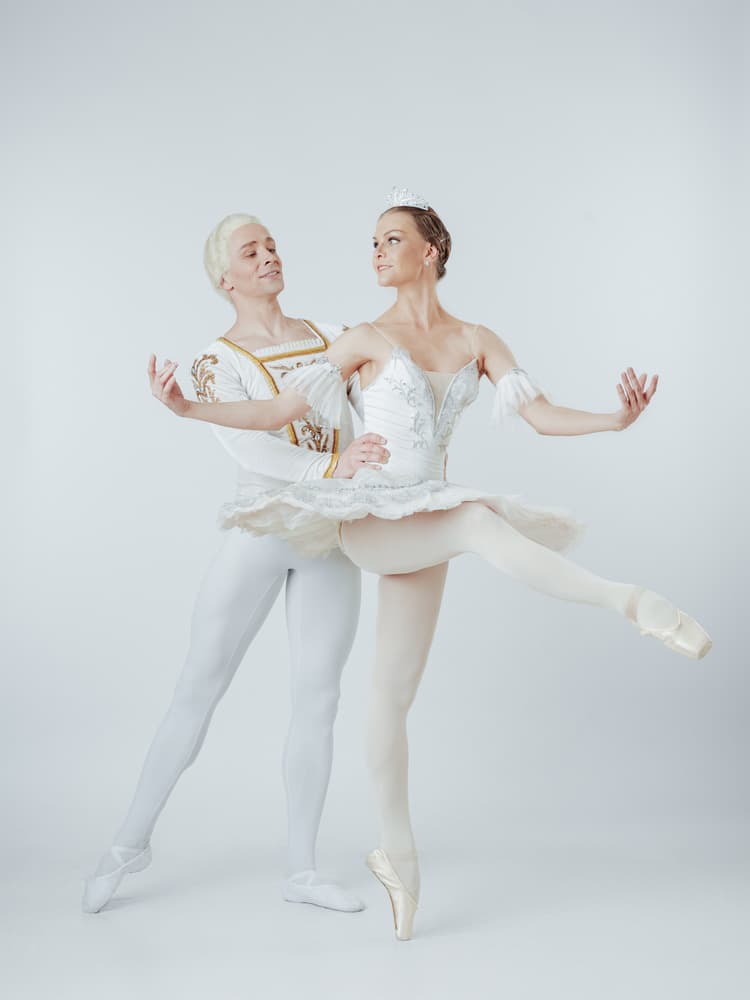 Graceful Ballet Pair by Photographer — canvas wall art