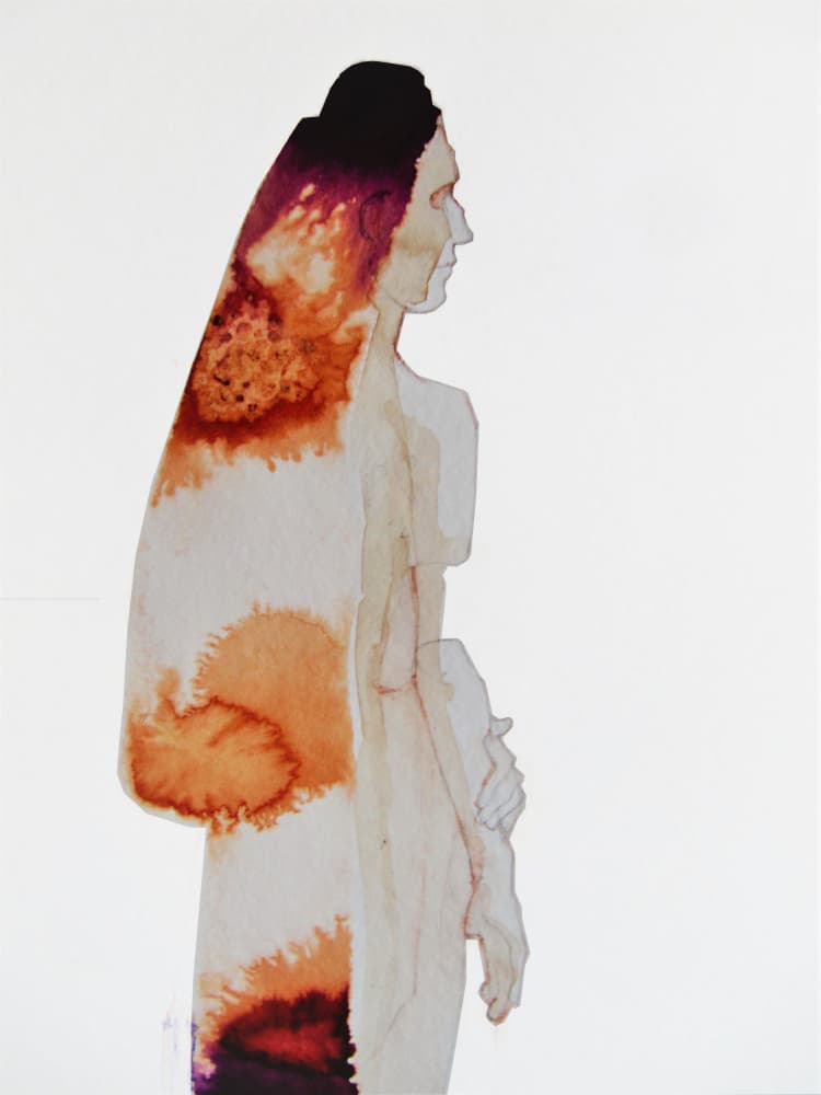 Ethereal Woman Profile by Doris Schmitz — canvas wall art