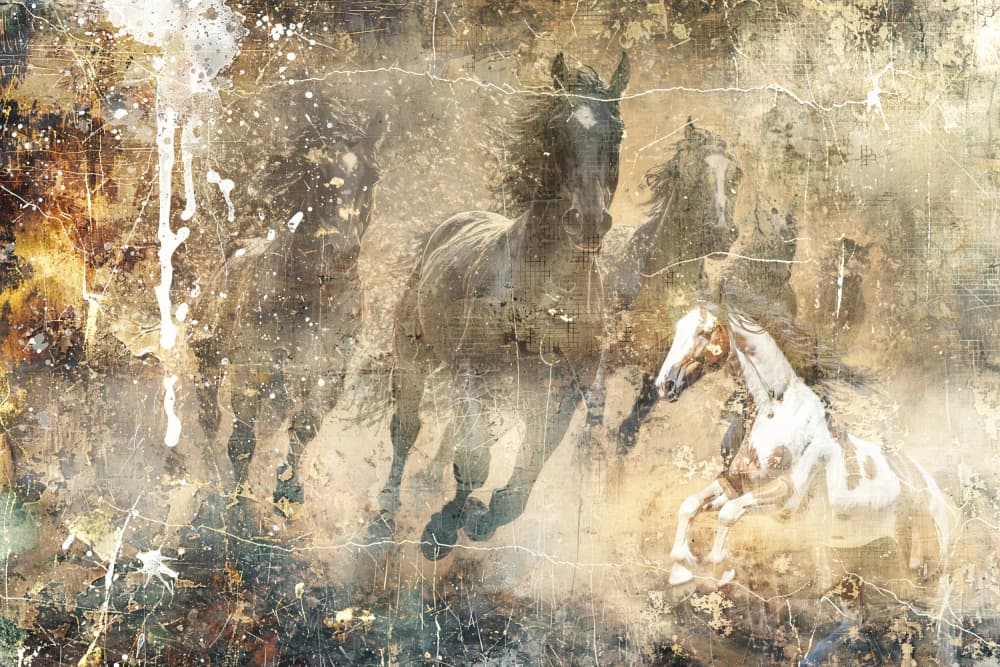 Running Wild Horses by Rafal Kulik — canvas wall art