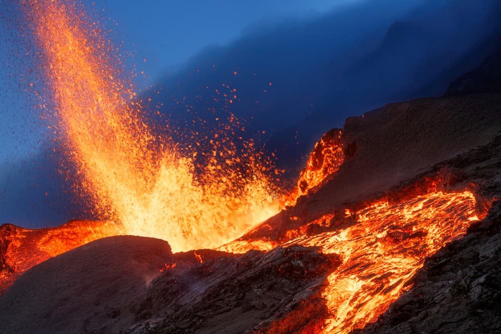 Volcanic Eruption Glow by Barathieu Gabriel — canvas wall art