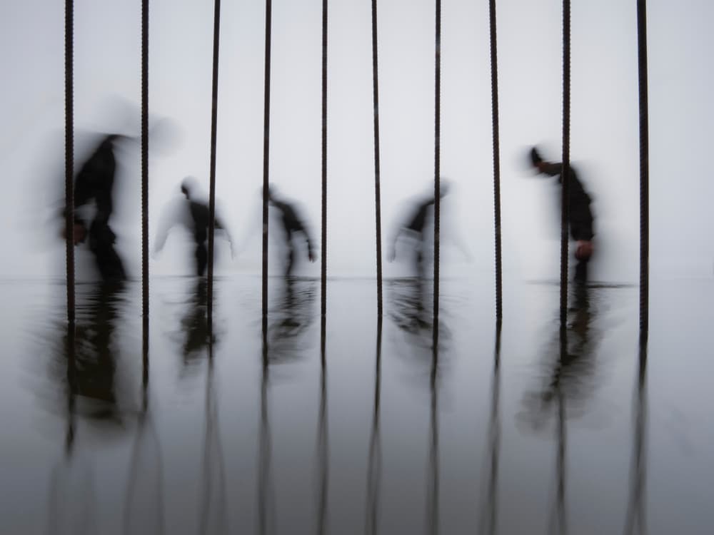 Ghostly Figures Reflections by Leszek Paradowski — canvas wall art
