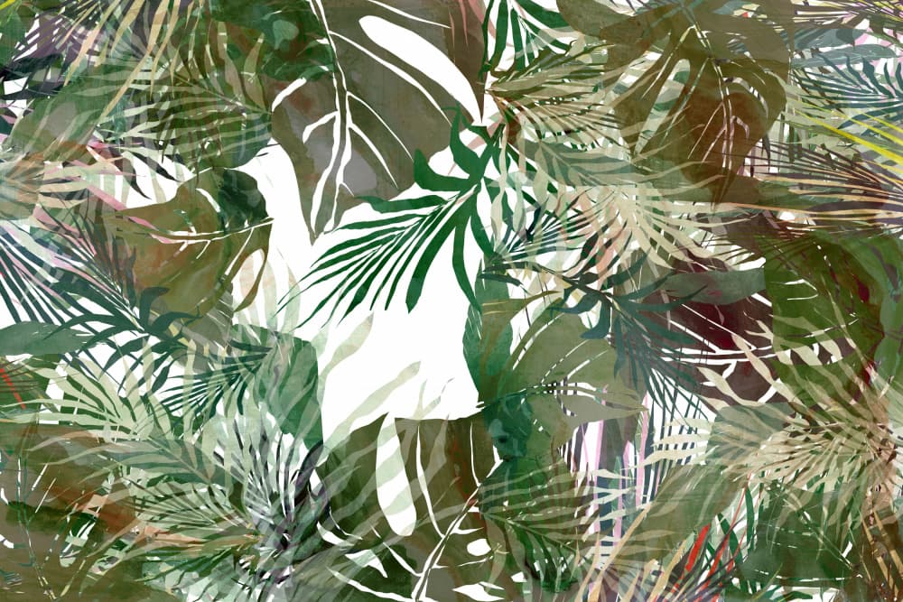 Lush Tropical Foliage by cartissi — canvas wall art